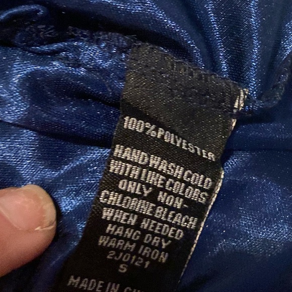 1/2off Cecico sheer tank ruffled blouse tank top Small blue grey NWOT 4👠 - Picture 2 of 4